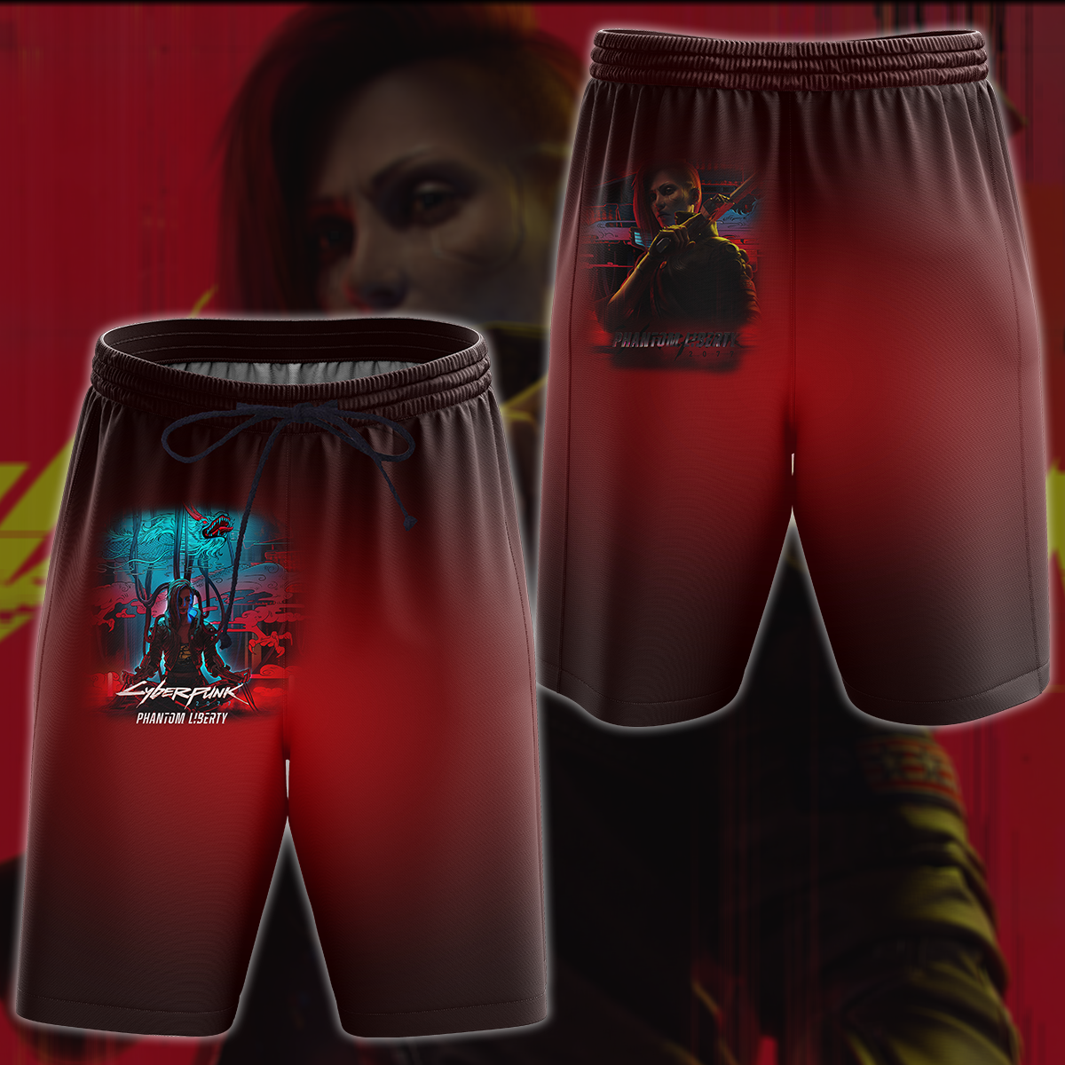 Cyberpunk 2077 2.0 Video Game All Over Printed T-shirt Tank Top Zip Hoodie Pullover Hoodie Hawaiian Shirt Beach Shorts Joggers Beach Shorts