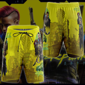 Cyberpunk 2077 Video Game 3D All Over Printed T-shirt Tank Top Zip Hoodie Pullover Hoodie Hawaiian Shirt Beach Shorts Jogger Beach Shorts S 