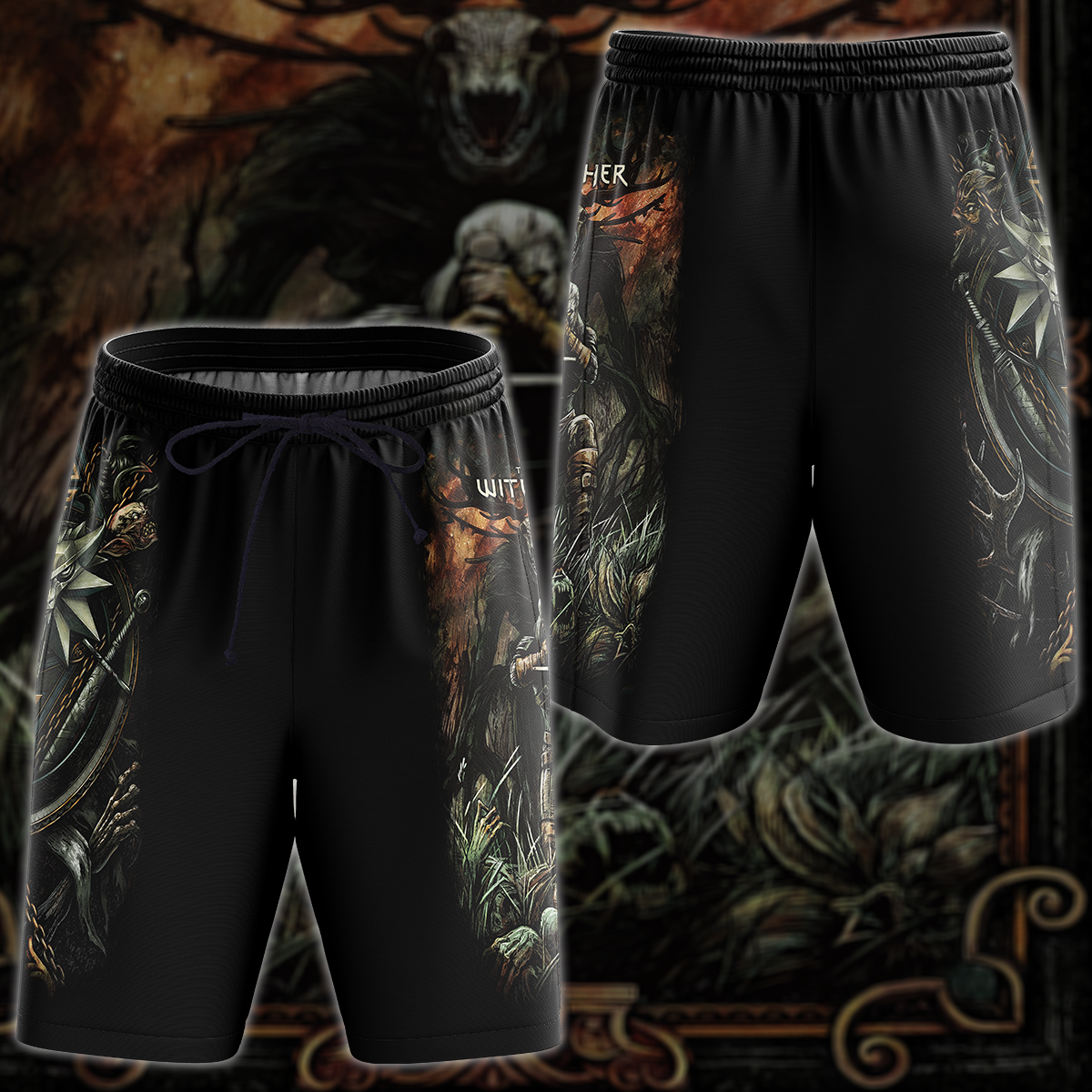 The Witcher Video Game 3D All Over Printed T-shirt Tank Top Zip Hoodie Pullover Hoodie Hawaiian Shirt Beach Shorts Jogger Beach Shorts
