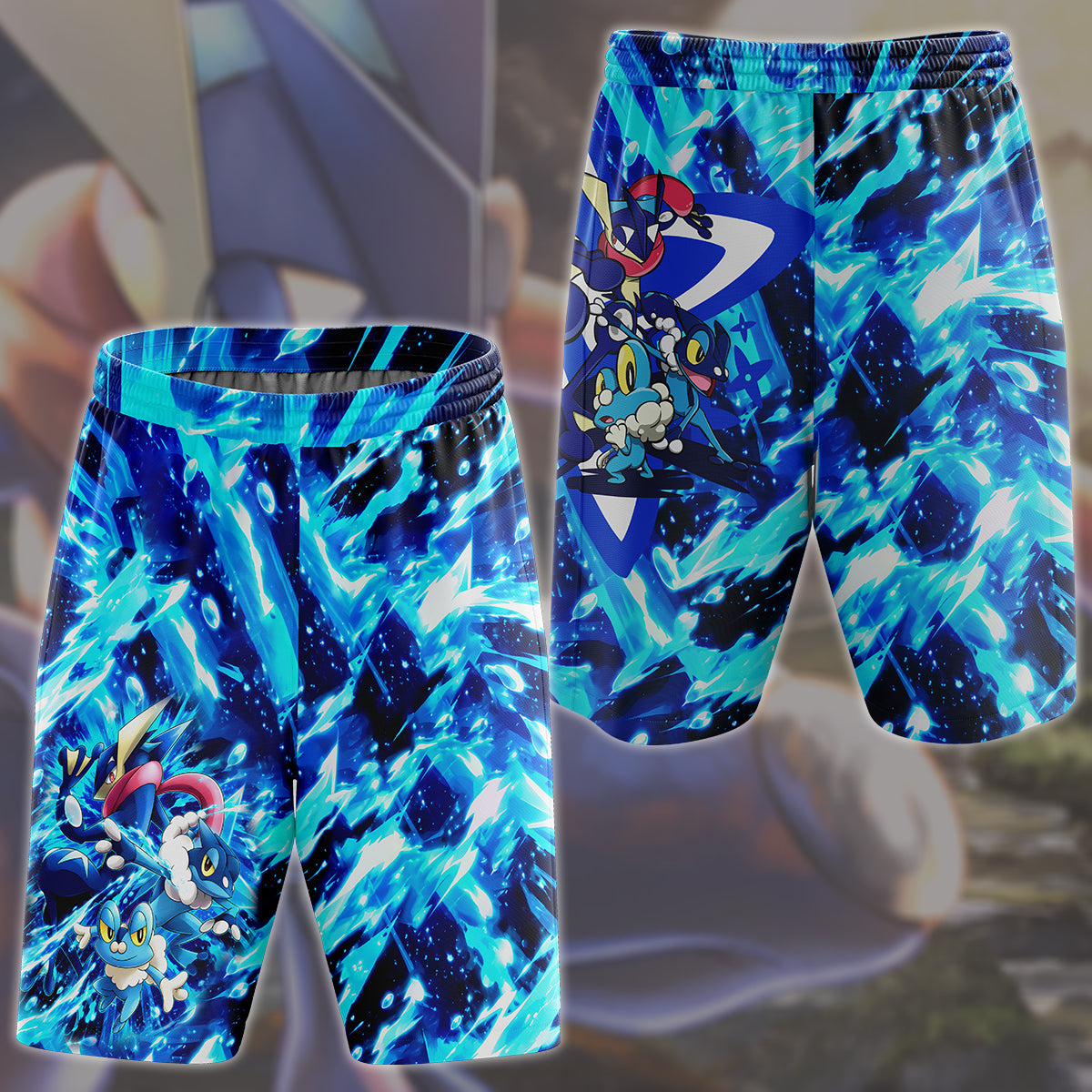Greninja Evolution Video Game All Over Printed T-shirt Tank Top Zip Hoodie Pullover Hoodie Hawaiian Shirt Beach Shorts Joggers Beach Shorts