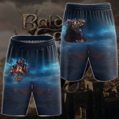 Baldur's Gate 3 Video Game All-Over T-shirt Hoodie Tank Top Hawaiian Shirt Beach Shorts Joggers Beach Shorts