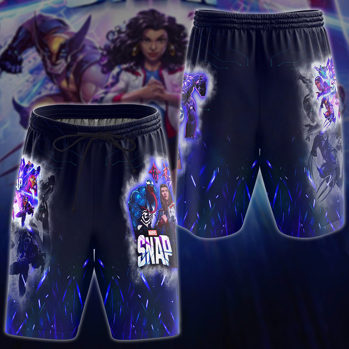 Marvel Snap Video Game 3D All Over Printed T-shirt Tank Top Zip Hoodie Pullover Hoodie Hawaiian Shirt Beach Shorts Jogger Beach Shorts