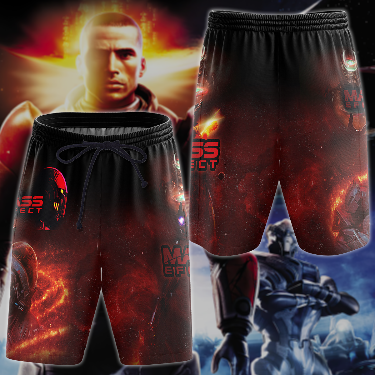 Mass Effect Video Game 3D All Over Print T-shirt Tank Top Zip Hoodie Pullover Hoodie Hawaiian Shirt Beach Shorts Jogger Beach Shorts