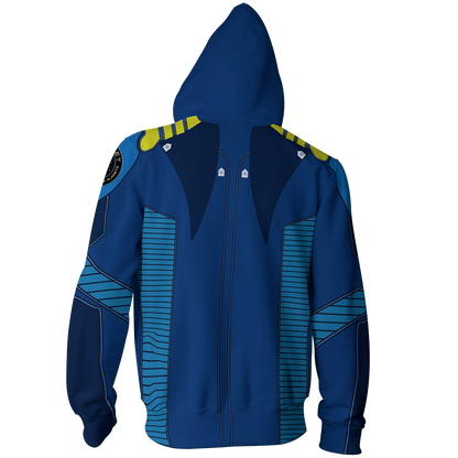 Star Trek Beyond James T. Kirk Cosplay Zip Up Hoodie Jacket