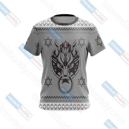 Final Fantasy VII - Cloud Christmas Style Unisex 3D T-shirt