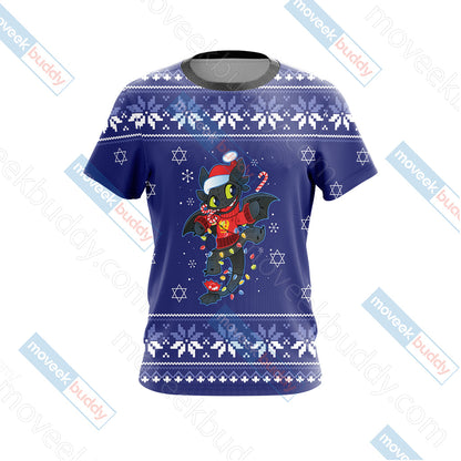 How To Train Your Dragon Christmas Style Unisex 3D T-shirt