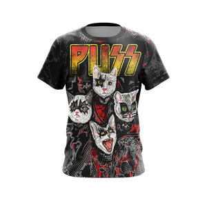 Kiss band x cats - Puss Unisex 3D T-shirt   