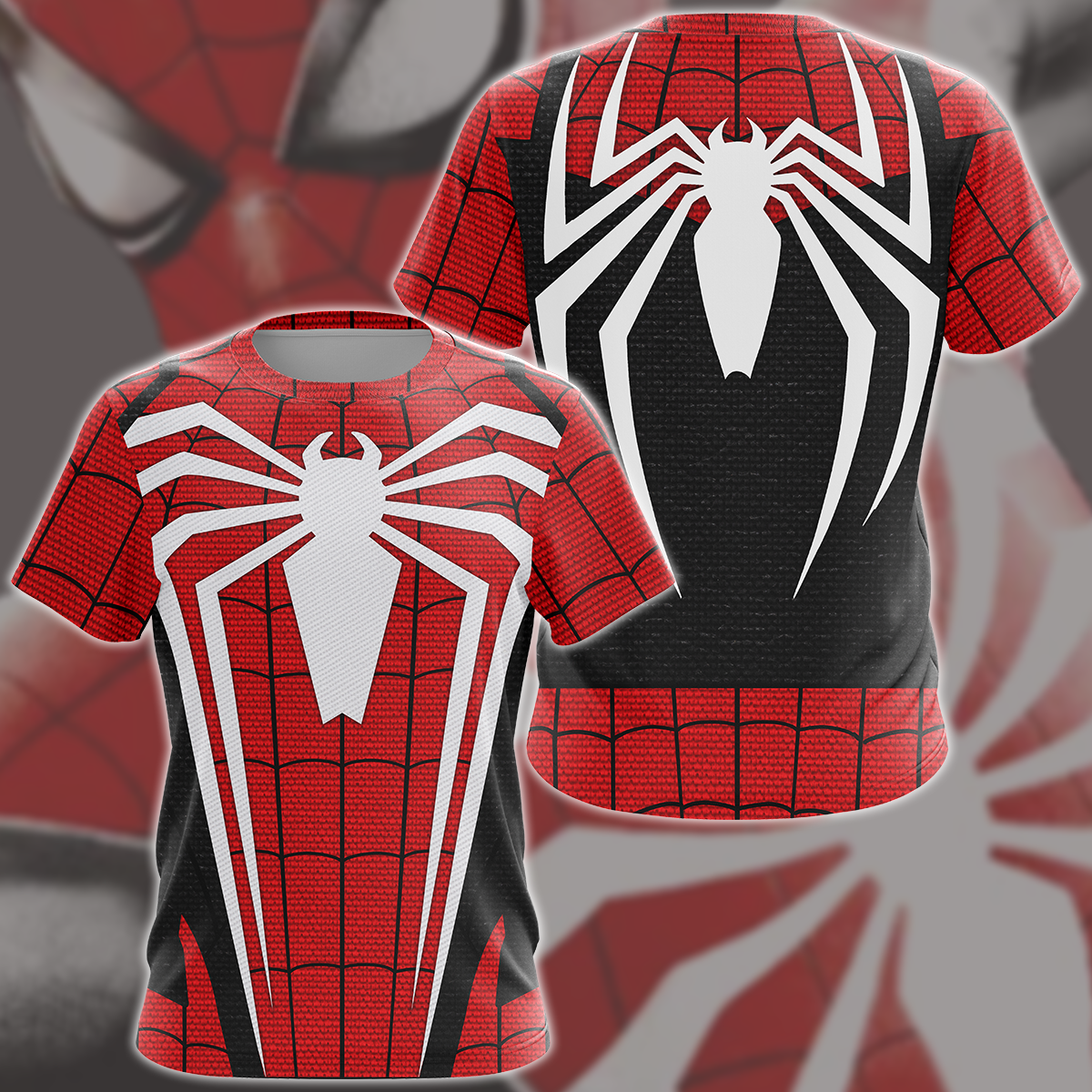 Spider-Man 2 Peter Parker Advanced Suit 2.0 Red & Black Cosplay Video Game All Over Printed T-shirt Tank Top Zip Hoodie Pullover Hoodie Hawaiian Shirt Beach Shorts Joggers T-shirt