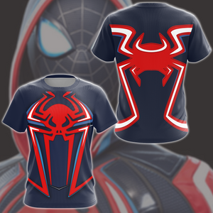 Spider-Man 2 Miles Morales 2099 Suit Cosplay Video Game All Over Printed T-shirt Tank Top Zip Hoodie Pullover Hoodie Hawaiian Shirt Beach Shorts Joggers   