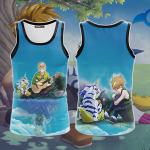 Digimon Matt And Gabumon Unisex 3D T-shirt Tank Top S 