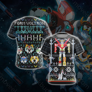 Voltron Knitting Style Unisex 3D T-shirt   