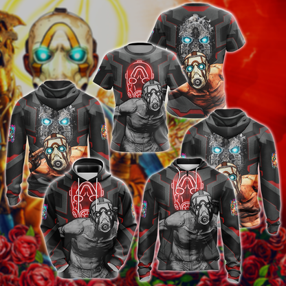 Borderlands Video Game 3D All Over Print T-shirt Tank Top Zip Hoodie Pullover Hoodie Hawaiian Shirt Beach Shorts Jogger