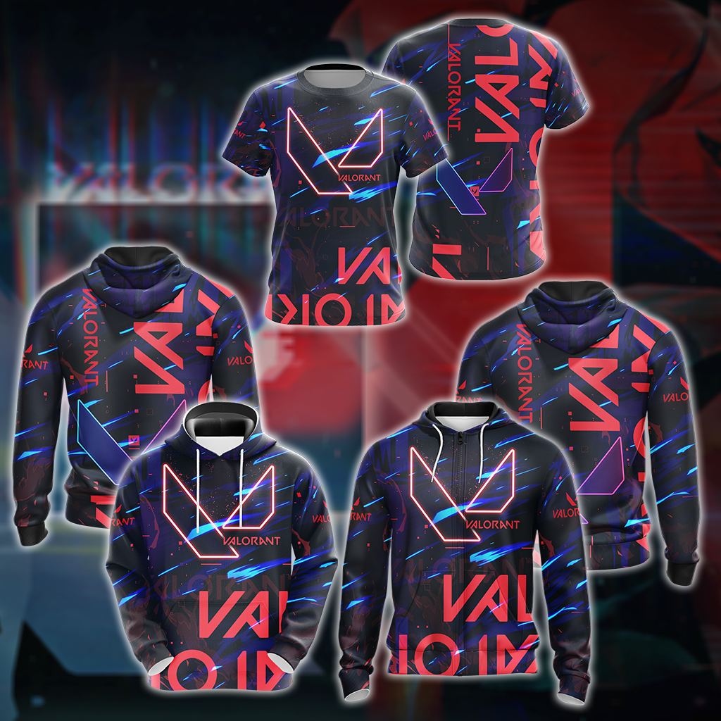 Valorant 3D All Over Print T-shirt Tank Top Zip Hoodie Pullover Hoodie Hawaiian Shirt Beach Shorts Jogger