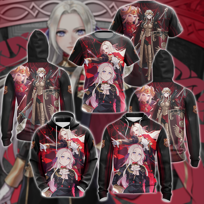 Fire Emblem Edelgard Video Game 3D All Over Print T-shirt Tank Top Zip Hoodie Pullover Hoodie Hawaiian Shirt Beach Shorts Jogger