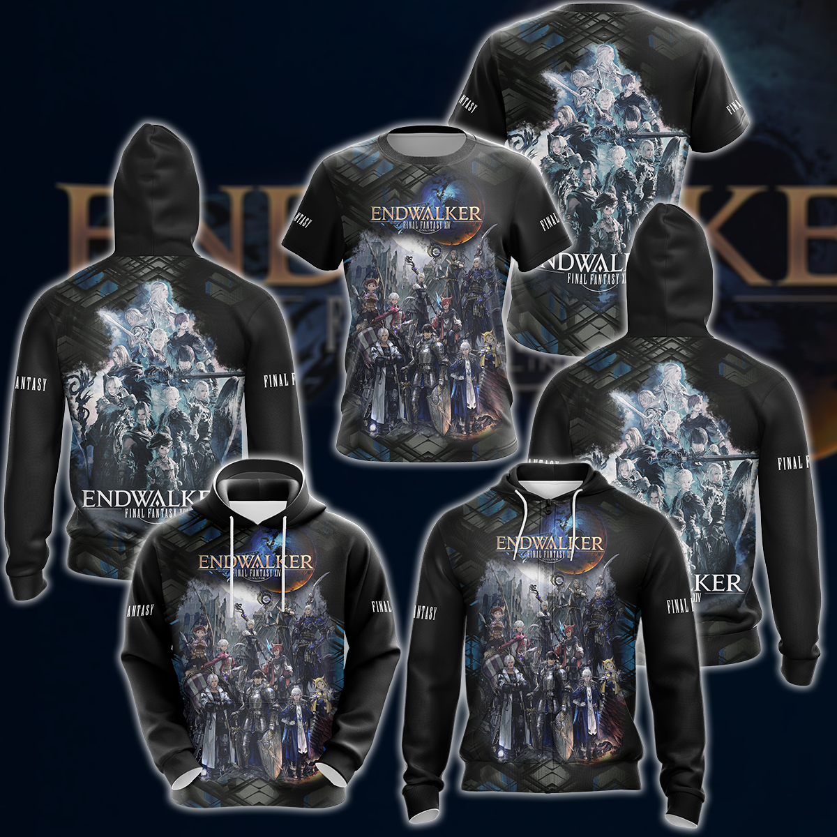 Final Fantasy XIV: Endwalker Video Game 3D All Over Printed T-shirt Tank Top Zip Hoodie Pullover Hoodie Hawaiian Shirt Beach Shorts Jogger