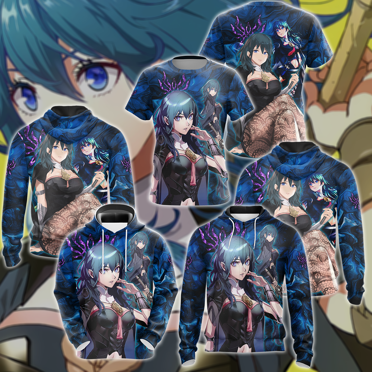 Fire Emblem Byleth Video Game 3D All Over Print T-shirt Tank Top Zip Hoodie Pullover Hoodie Hawaiian Shirt Beach Shorts Jogger