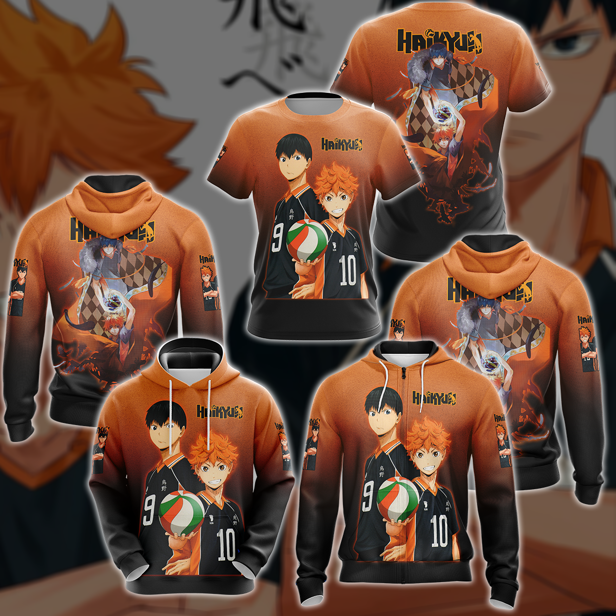 Haikyuu Anime Anime Manga 3D All Over Printed T-shirt Tank Top Zip Hoodie Pullover Hoodie Hawaiian Shirt Beach Shorts Jogger