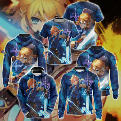 Link Legend of Zelda Video Game 3D All Over Print T-shirt Tank Top Zip Hoodie Pullover Hoodie Hawaiian Shirt Beach Shorts Jogger