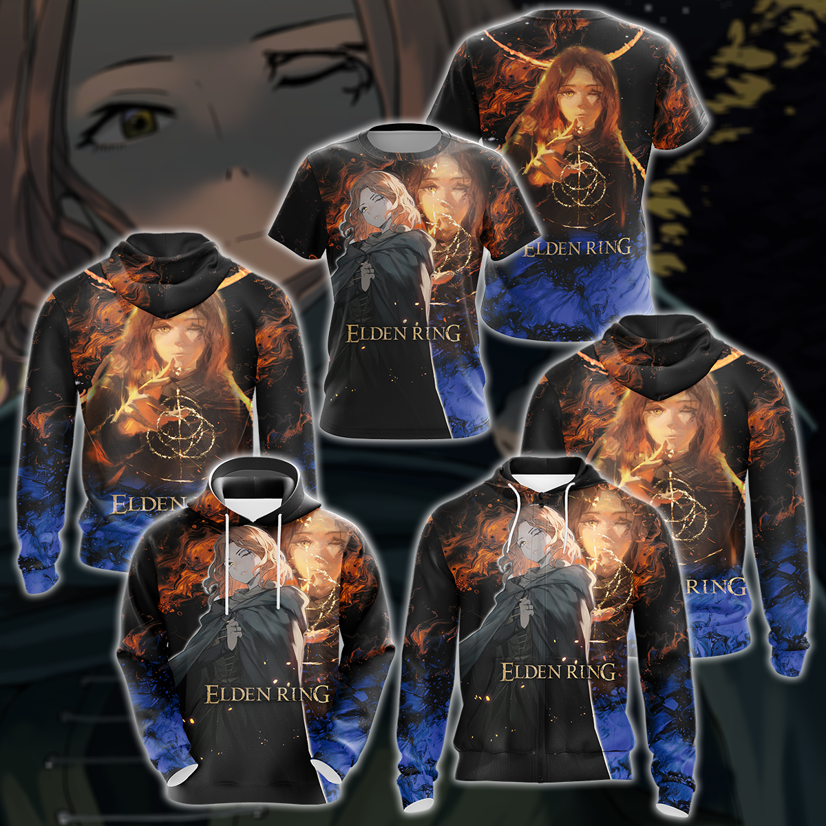 Elden Ring Melina Video Game 3D All Over Print T-shirt Tank Top Zip Hoodie Pullover Hoodie Hawaiian Shirt Beach Shorts Jogger