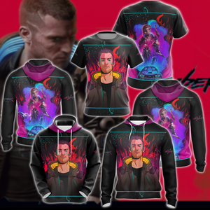 Cyberpunk 2077 Video Game 3D All Over Print T-shirt Tank Top Zip Hoodie Pullover Hoodie Hawaiian Shirt Beach Shorts Jogger   