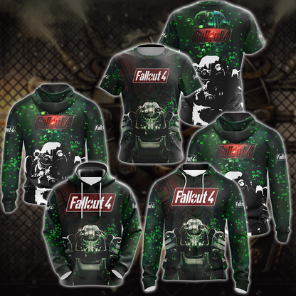 Fallout 4 Video Game 3D All Over Print T-shirt Tank Top Zip Hoodie Pullover Hoodie Hawaiian Shirt Beach Shorts Jogger