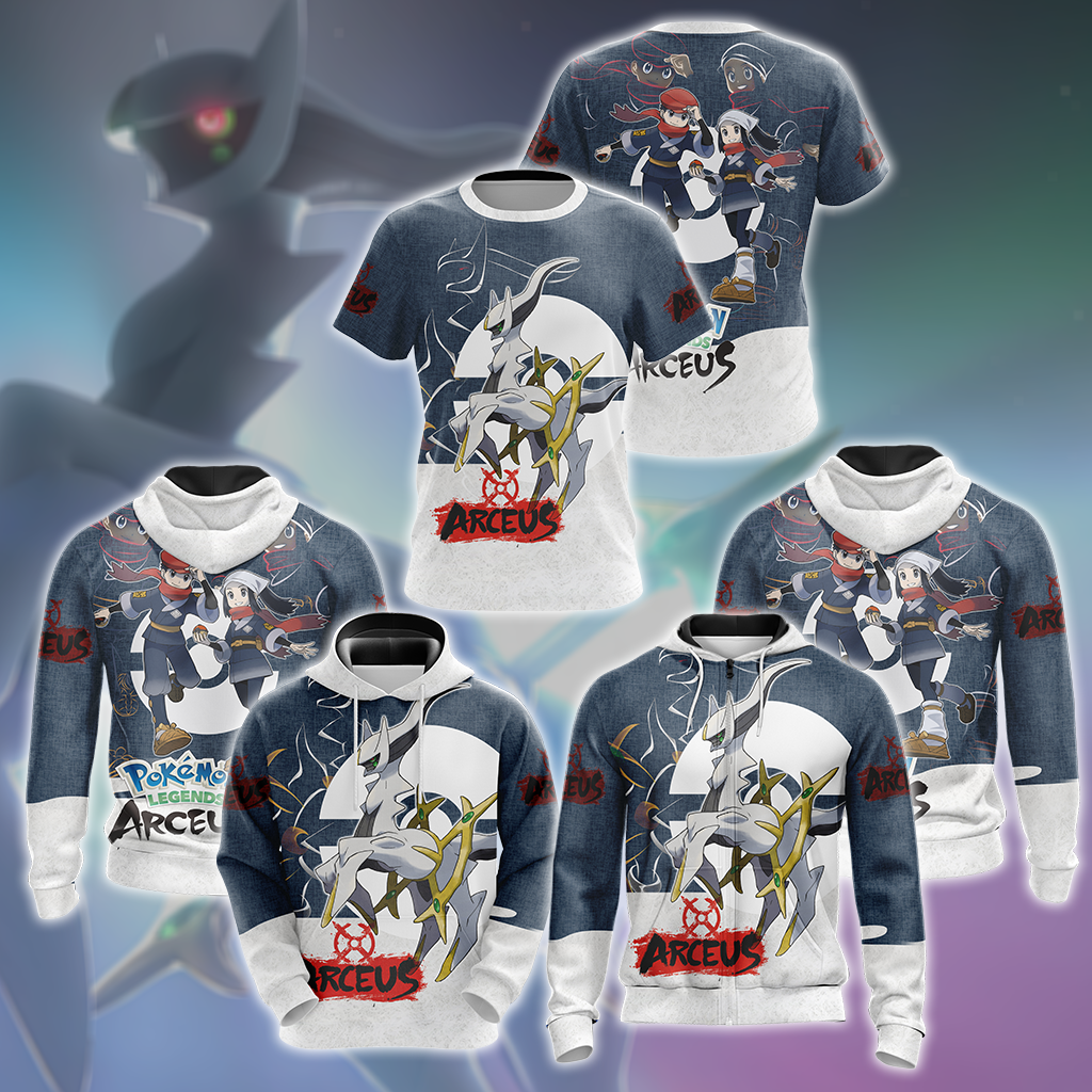 Pokémon Legends: Arceus 3D All Over Print T-shirt Tank Top Zip Hoodie Pullover Hoodie Hawaiian Shirt Beach Shorts Jogger