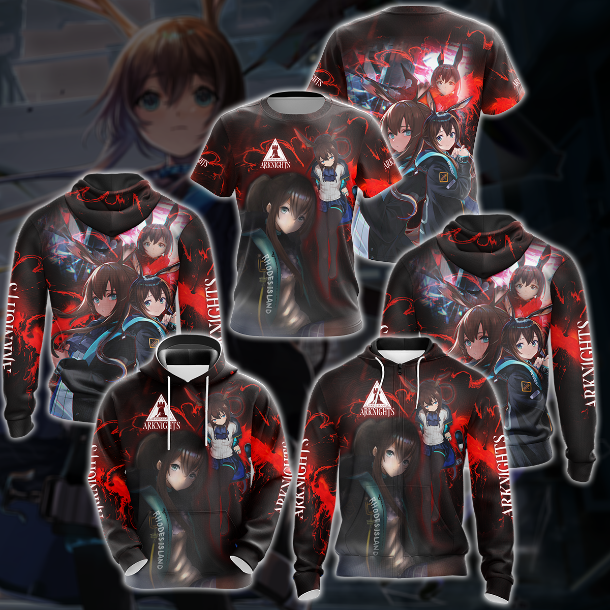 Arknights Video Game 3D All Over Print T-shirt Tank Top Zip Hoodie Pullover Hoodie Hawaiian Shirt Beach Shorts Jogger