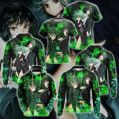 One Punch Man Tatsumaki & Fubuki 3D All Over Print T-shirt Tank Top Zip Hoodie Pullover Hoodie Hawaiian Shirt Beach Shorts Jogger