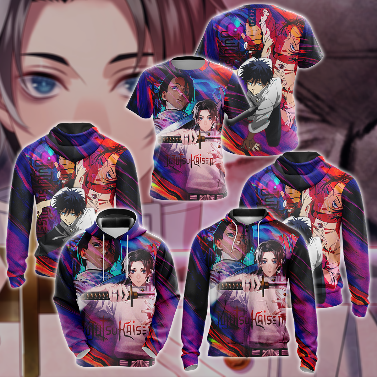 Jujutsu Kaisen Yuta Okkotsu 3D All Over Print T-shirt Tank Top Zip Hoodie Pullover Hoodie Hawaiian Shirt Beach Shorts Jogger