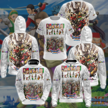Dragon Quest XI Video Game 3D All Over Printed T-shirt Tank Top Zip Hoodie Pullover Hoodie Hawaiian Shirt Beach Shorts Jogger