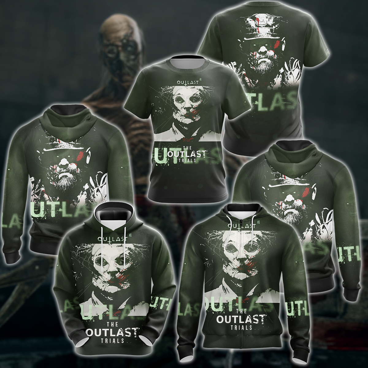 Outlast Video Game 3D All Over Print T-shirt Tank Top Zip Hoodie Pullover Hoodie Hawaiian Shirt Beach Shorts Jogger
