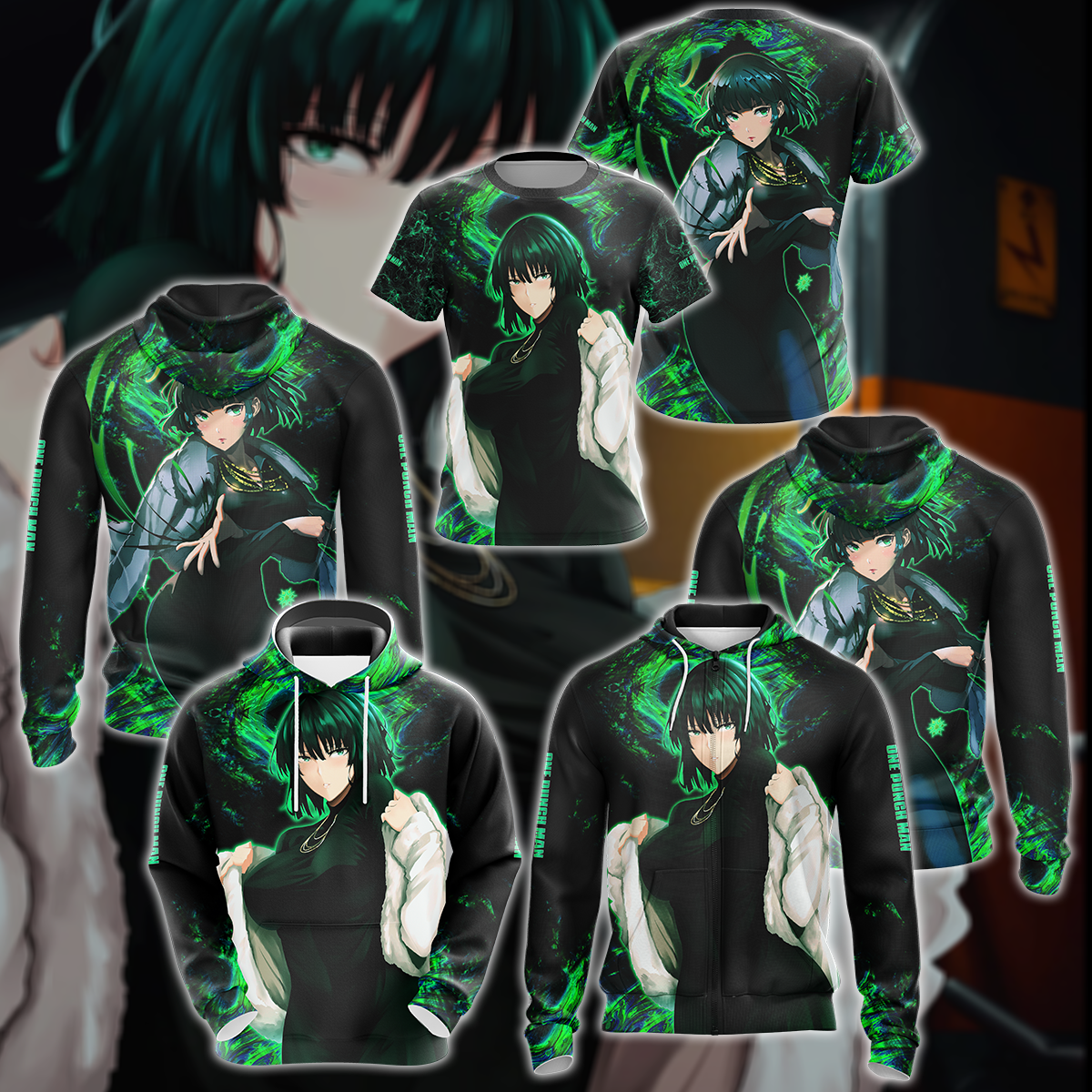 One Punch Man Fubuki 3D All Over Print T-shirt Tank Top Zip Hoodie Pullover Hoodie Hawaiian Shirt Beach Shorts Jogger