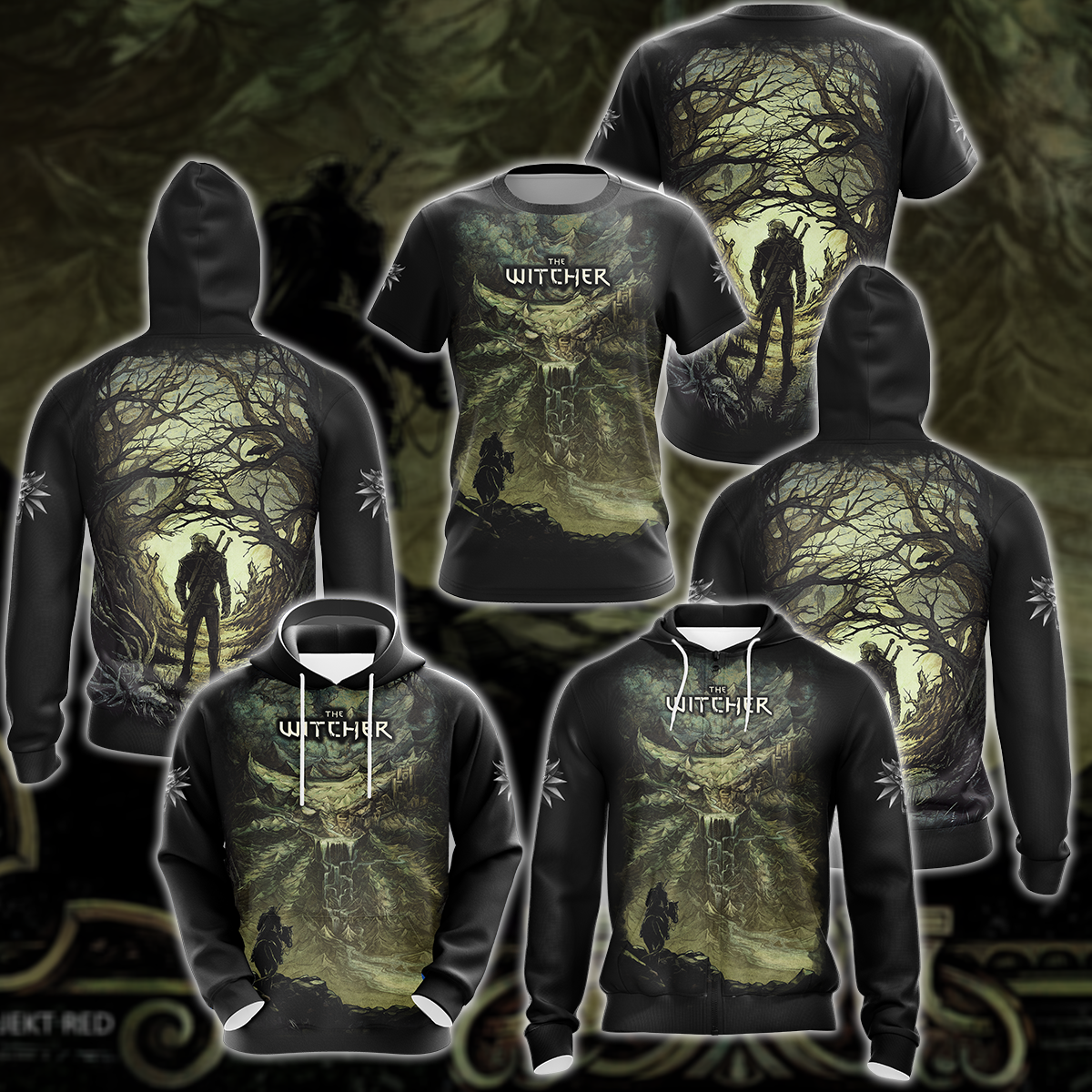The Witcher Video Game 3D All Over Printed T-shirt Tank Top Zip Hoodie Pullover Hoodie Hawaiian Shirt Beach Shorts Jogger