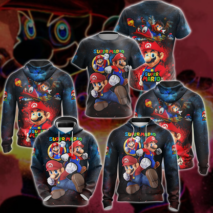 Super Mario Video Game 3D All Over Print T-shirt Tank Top Zip Hoodie Pullover Hoodie Hawaiian Shirt Beach Shorts Jogger
