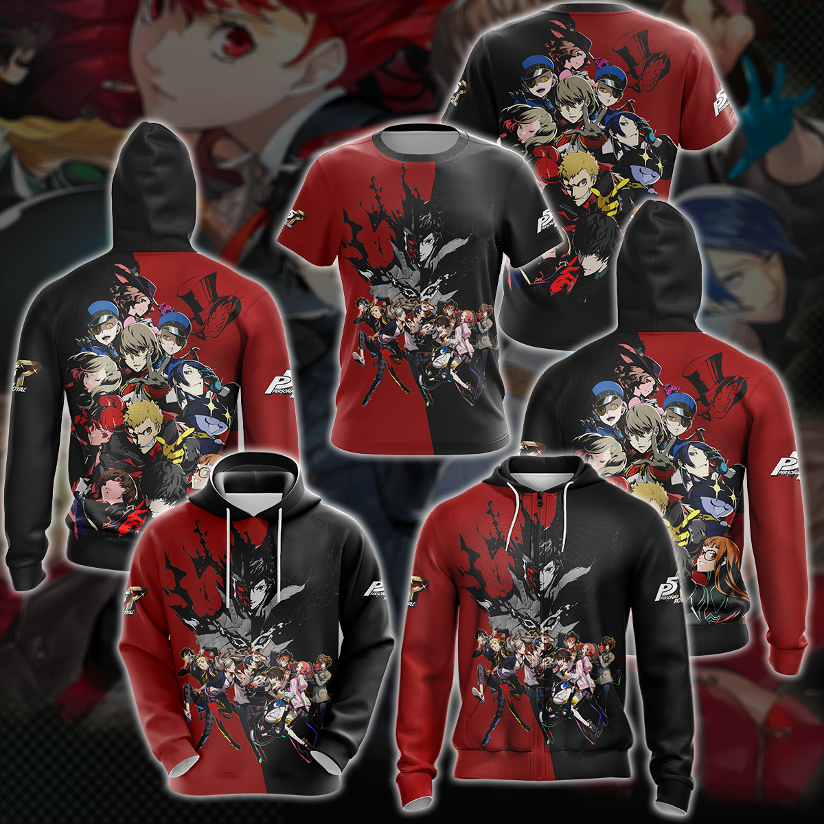 Persona 5 Royal Video Game 3D All Over Printed T-shirt Tank Top Zip Hoodie Pullover Hoodie Hawaiian Shirt Beach Shorts Jogger