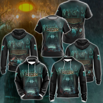 Bioshock Video Game 3D All Over Print T-shirt Tank Top Zip Hoodie Pullover Hoodie Hawaiian Shirt Beach Shorts Jogger