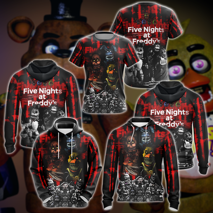 Five Nights At Freddy's Video Game 3D All Over Print T-shirt Tank Top Zip Hoodie Pullover Hoodie Hawaiian Shirt Beach Shorts Jogger