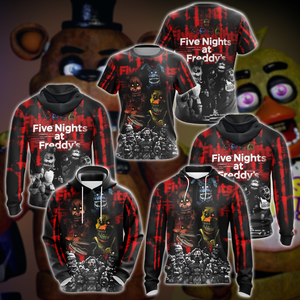 Five Nights At Freddy's Video Game 3D All Over Print T-shirt Tank Top Zip Hoodie Pullover Hoodie Hawaiian Shirt Beach Shorts Jogger   