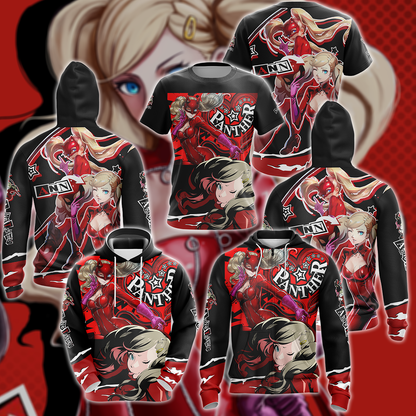 Persona 5 Strikers Ann Takamaki Video Game 3D All Over Print T-shirt Tank Top Zip Hoodie Pullover Hoodie Hawaiian Shirt Beach Shorts Jogger