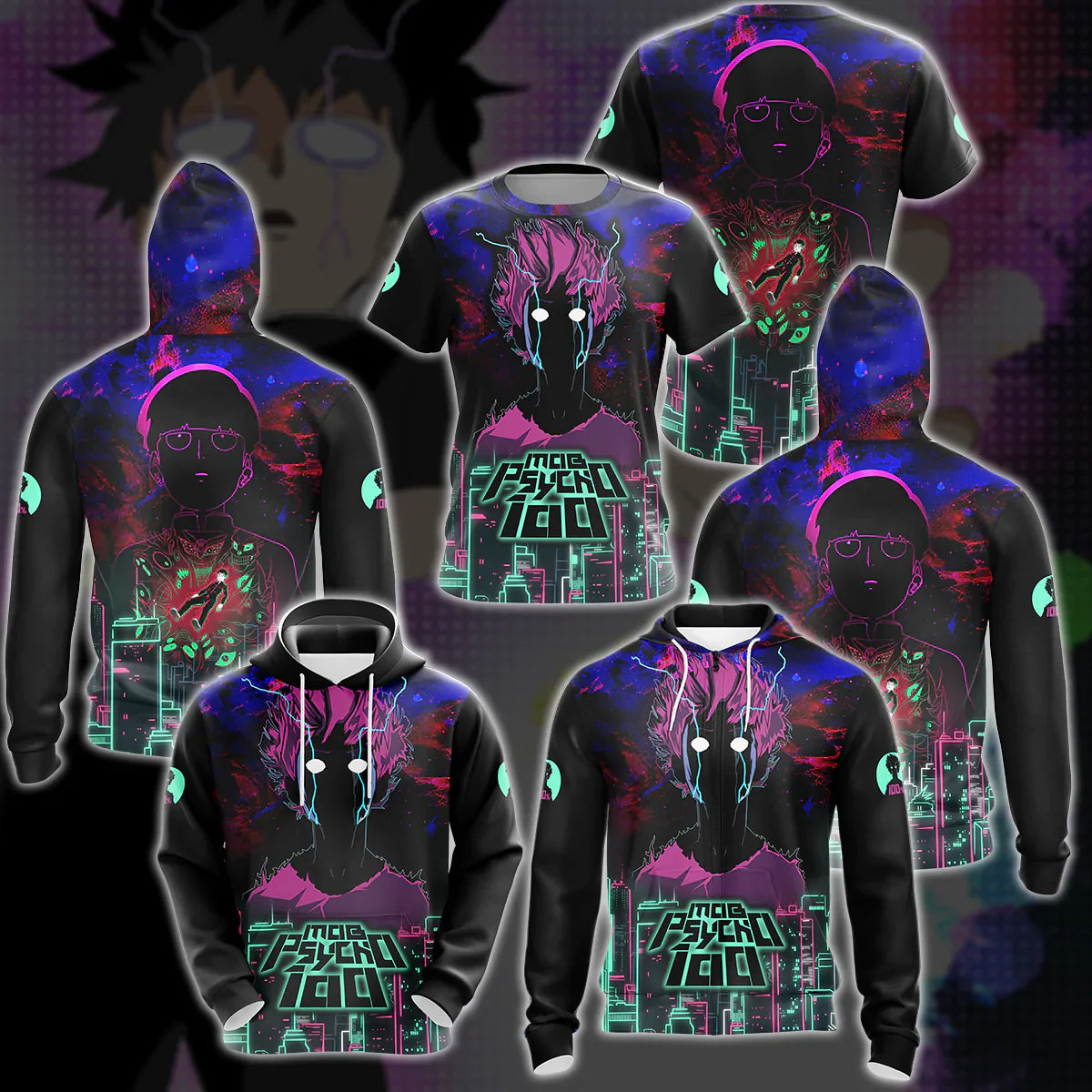 Mob Psycho 100 Anime Anime Manga 3D All Over Print T-shirt Tank Top Zip Hoodie Pullover Hoodie Hawaiian Shirt Beach Shorts Jogger