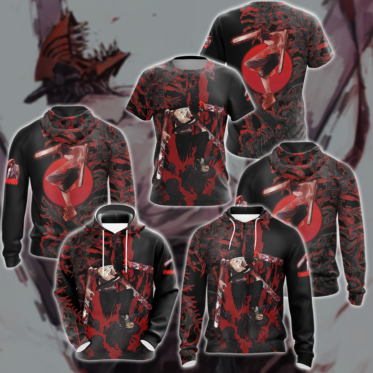 Chainsaw Man Anime Anime Manga 3D All Over Printed T-shirt Tank Top Zip Hoodie Pullover Hoodie Hawaiian Shirt Beach Shorts Jogger