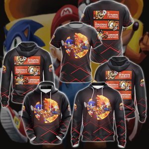 Mario Sonic Crash The Plumber The Hedgehog And The Bandicoot Video Game 3D All Over Printed T-shirt Tank Top Zip Hoodie Pullover Hoodie Hawaiian Shirt Beach Shorts Jogger