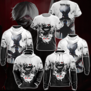 Tokyo Ghoul Anime Anime Manga 3D All Over Printed T-shirt Tank Top Zip Hoodie Pullover Hoodie Hawaiian Shirt Beach Shorts Jogger   