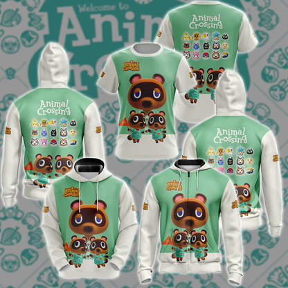 Animal Crossing Video Game 3D All Over Printed T-shirt Tank Top Zip Hoodie Pullover Hoodie Hawaiian Shirt Beach Shorts Jogger