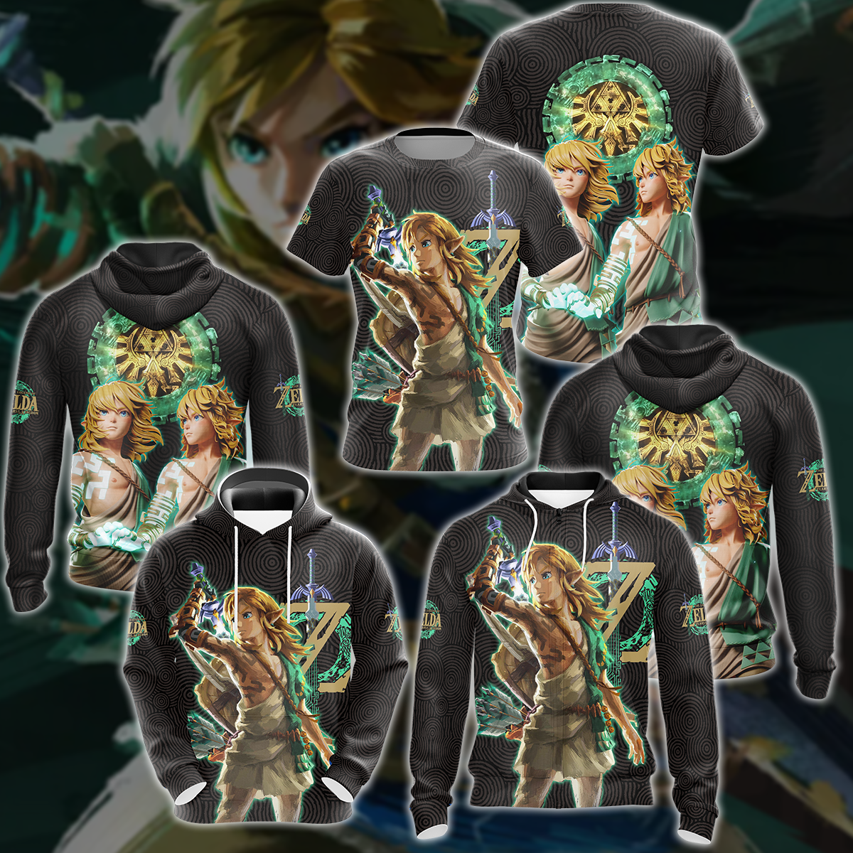 The Legend of Zelda: Tears of the Kingdom Video Game 3D All Over Printed T-shirt Tank Top Zip Hoodie Pullover Hoodie Hawaiian Shirt Beach Shorts Jogger