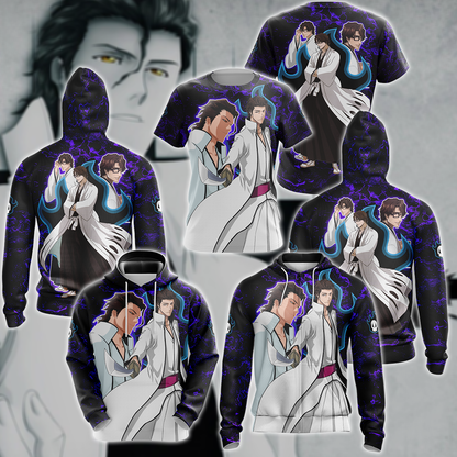 Bleach Sousuke Aizen Anime Manga 3D All Over Print T-shirt Tank Top Zip Hoodie Pullover Hoodie Hawaiian Shirt Beach Shorts Jogger