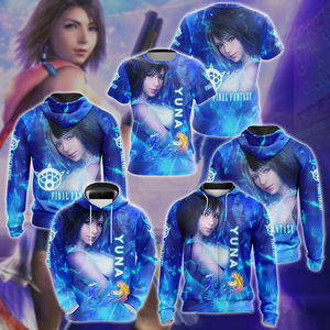 Final Fantasy X Yuna Video Game 3D All Over Print T-shirt Tank Top Zip Hoodie Pullover Hoodie Hawaiian Shirt Beach Shorts Jogger   