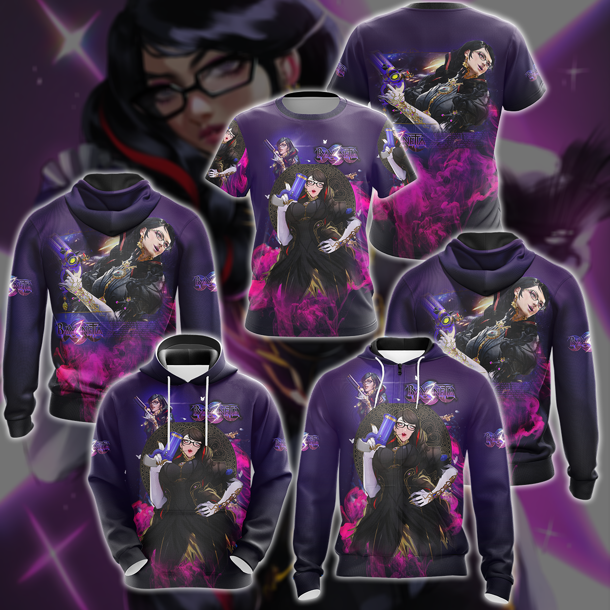 Bayonetta 3 Video Game 3D All Over Print T-shirt Tank Top Zip Hoodie Pullover Hoodie Hawaiian Shirt Beach Shorts Jogger