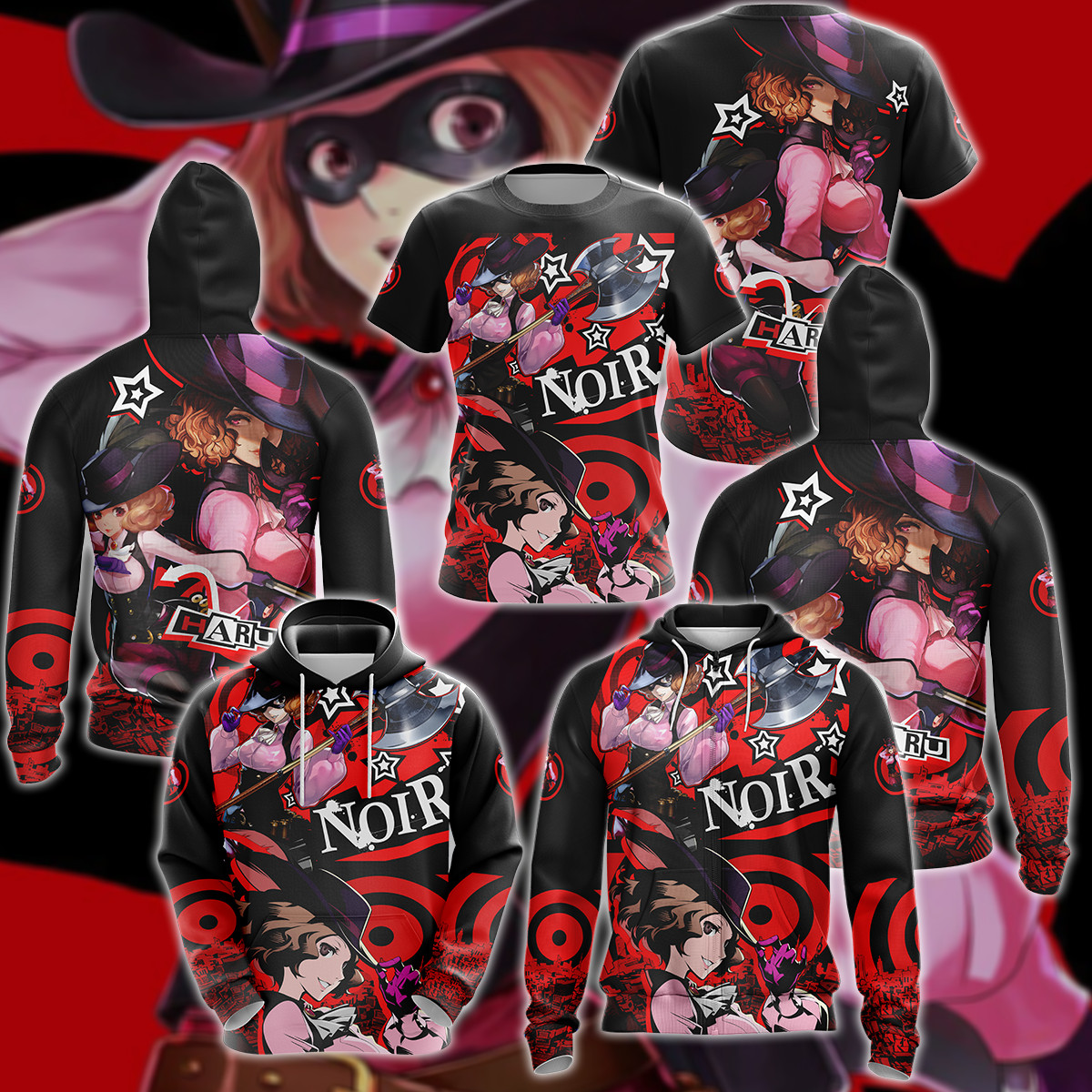 Persona 5 Strikers Haru Okumura Video Game 3D All Over Print T-shirt Tank Top Zip Hoodie Pullover Hoodie Hawaiian Shirt Beach Shorts Jogger