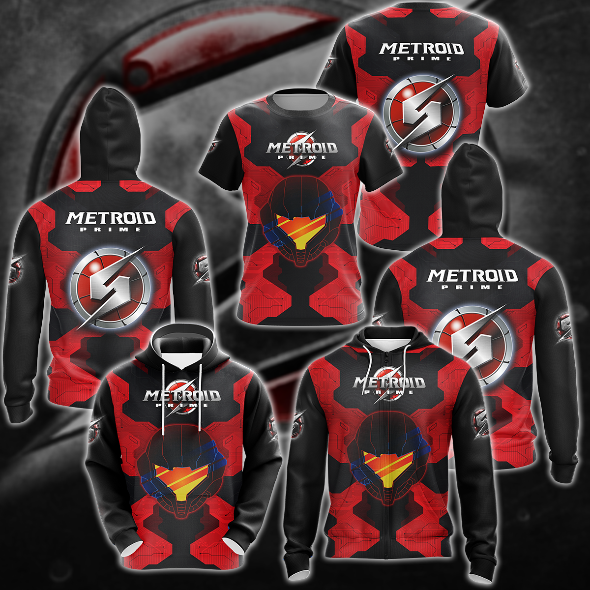 Metroid Prime Remastered Video Game 3D All Over Printed T-shirt Tank Top Zip Hoodie Pullover Hoodie Hawaiian Shirt Beach Shorts Jogger